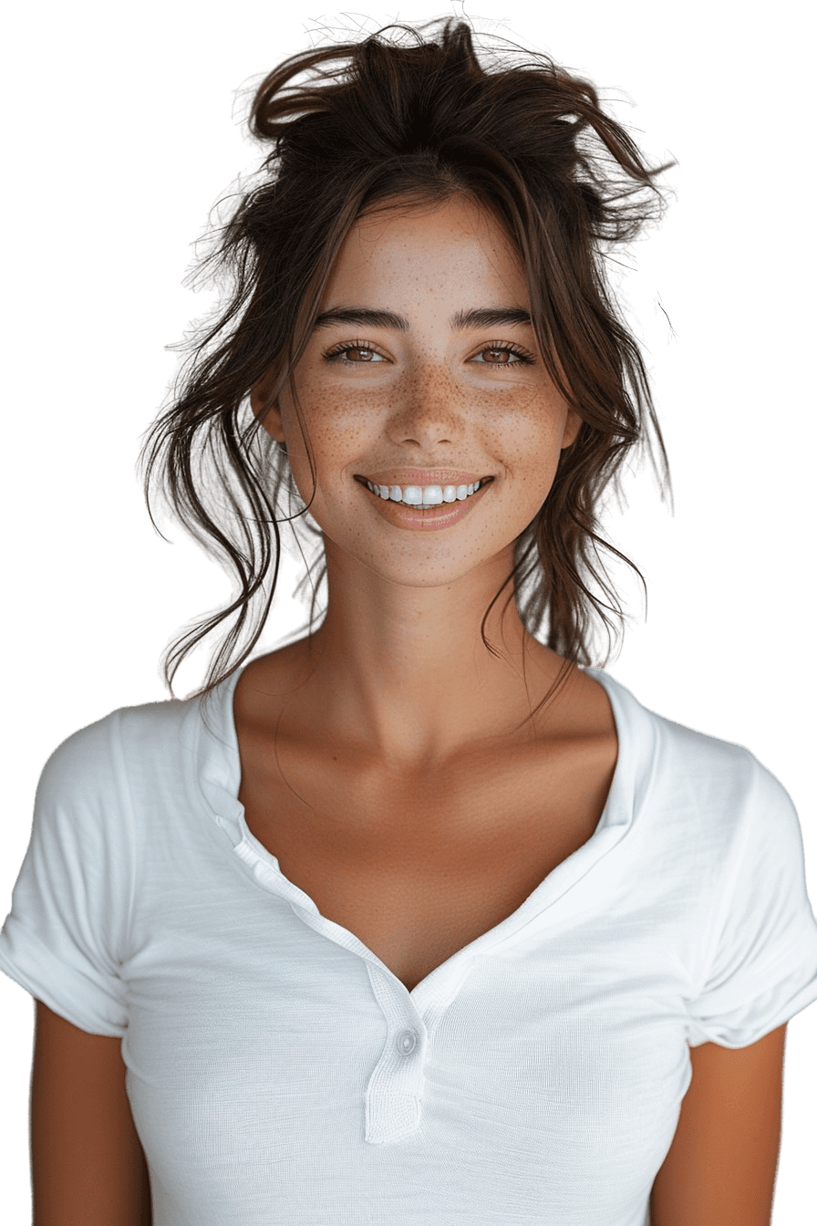 Girl with a bright white smile